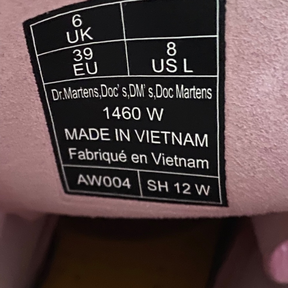 Dr. Martens Pink Patent 8-Eye Combat Boots - Picture 9 of 11